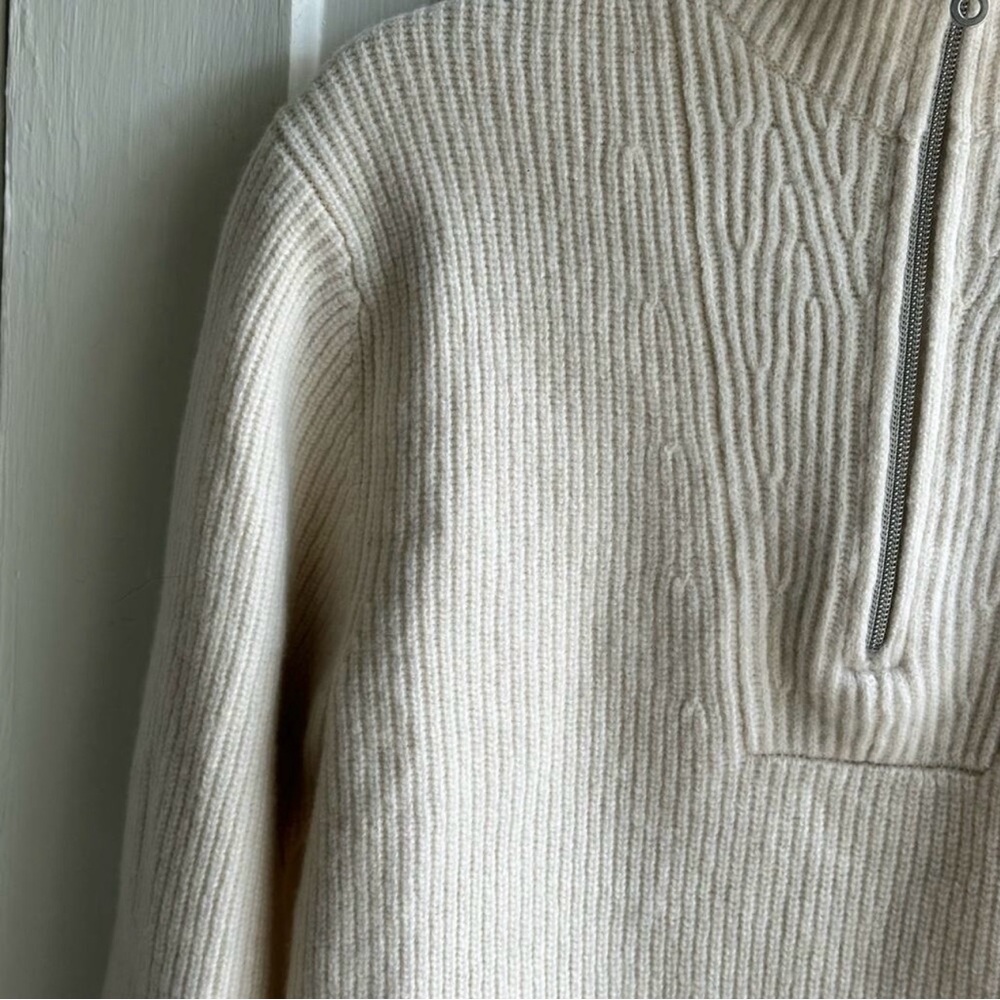 AYR White Ribbed Turtleneck Sweater - Picture 4 of 8